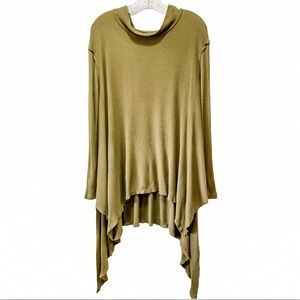 Goldspark Olive Green Tunic Top Long Sleeve Knit L